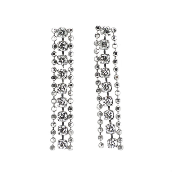 K18WG ダイヤモンド ピアス 1.00ct