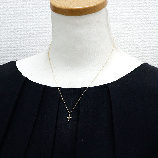 アーカーブラン K18YG ダイヤモンド ペンダントネックレス 0.05ct フェアリークロス