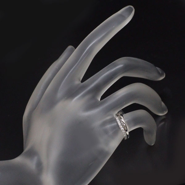 ヴァンドーム青山 K18WG ダイヤモンド リング 0.15ct ピンキー