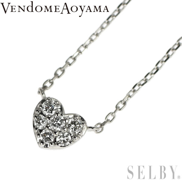 ヴァンドーム青山 Pt950/ Pt850 ダイヤモンド ペンダントネックレス ハート