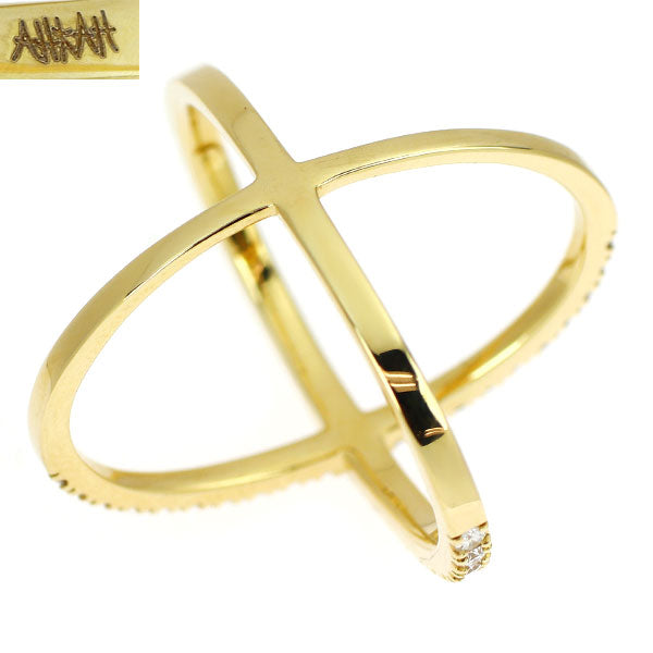 アーカー/ahkah K18YG ダイヤモンド リング 0.65ct