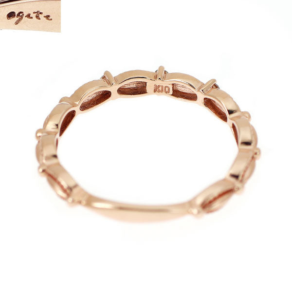 アガット/agete K10PG ダイヤモンド リング 0.02ct ピンキー