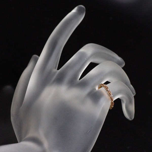 アガット/agete K10PG ダイヤモンド リング 0.02ct ピンキー