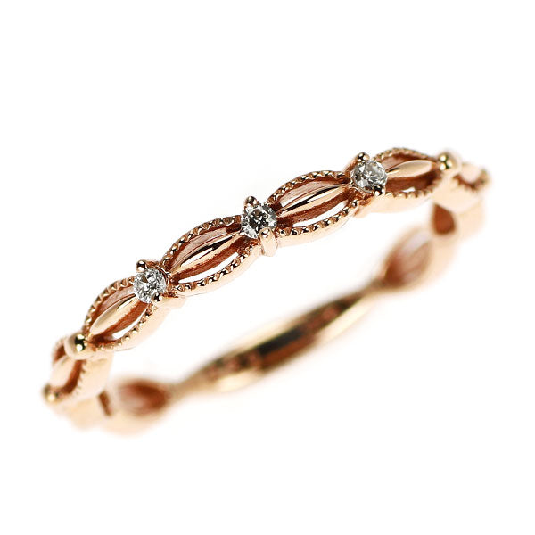 アガット/agete K10PG ダイヤモンド リング 0.02ct ピンキー