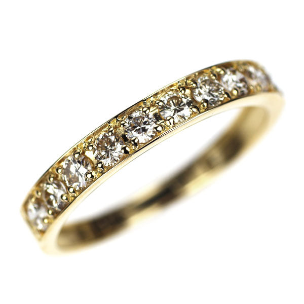K18YG ダイヤモンド リング 0.50ct ハーフエタニティ