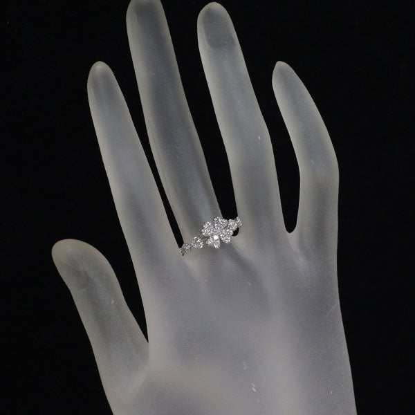 K18WG ダイヤモンド リング 0.54ct クローバー