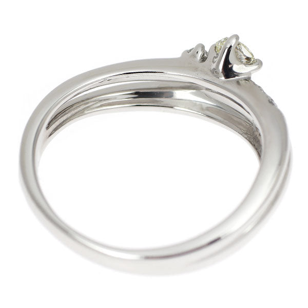 Pt950 さくらカット ダイヤモンド リング 0.210ct D0.10ct