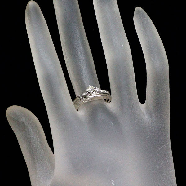 Pt950 さくらカット ダイヤモンド リング 0.210ct D0.10ct