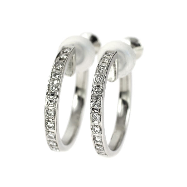 田崎真珠 Pt900 ダイヤモンド イヤリング 0.40ct フープ