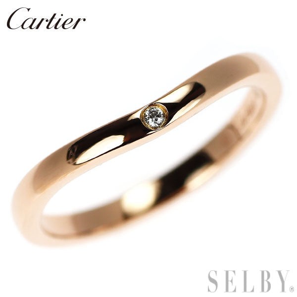 Cartier K18PG Diamond Ring Ballerina Curve No. 49