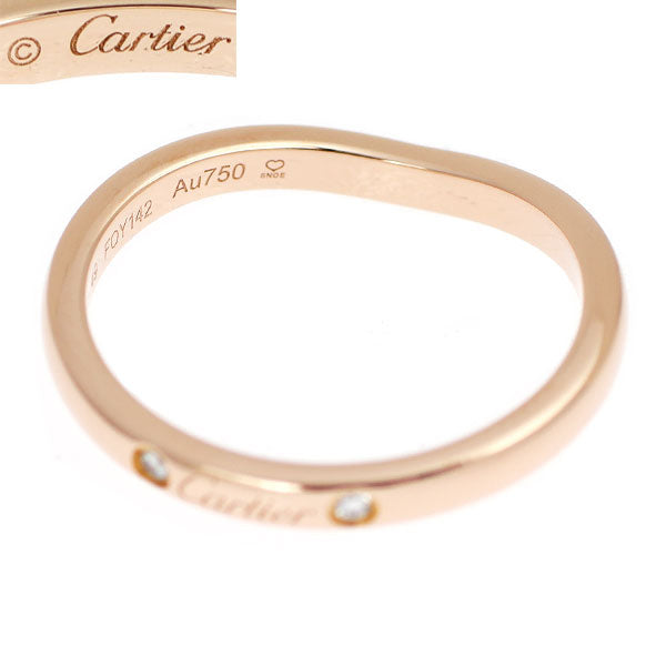 Cartier K18PG Diamond Ring Ballerina Curve No. 49