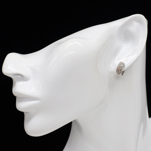 K18WG Diamond Earrings 1.00ct Hoop
