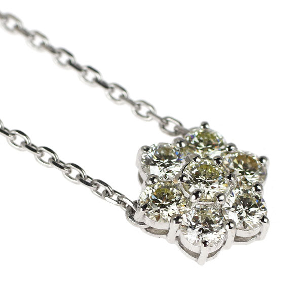Pt900/ Pt850 H&C Diamond Pendant Necklace 2.85ct Flower Station