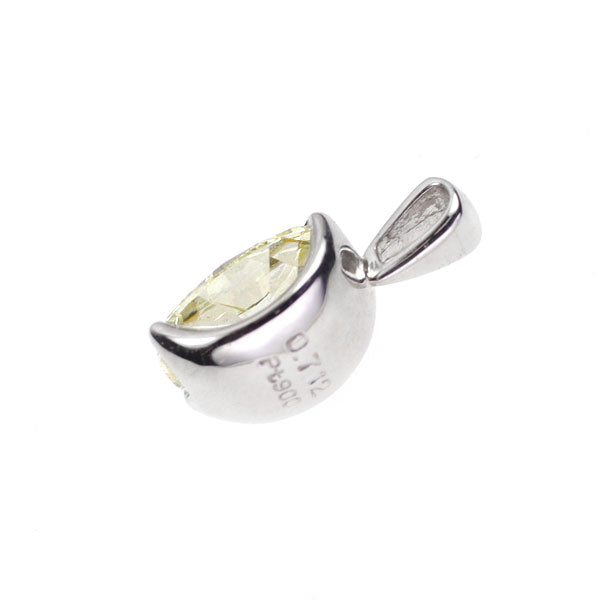 Pt900 オーバル ダイヤモンド ペンダントトップ 0.712ct