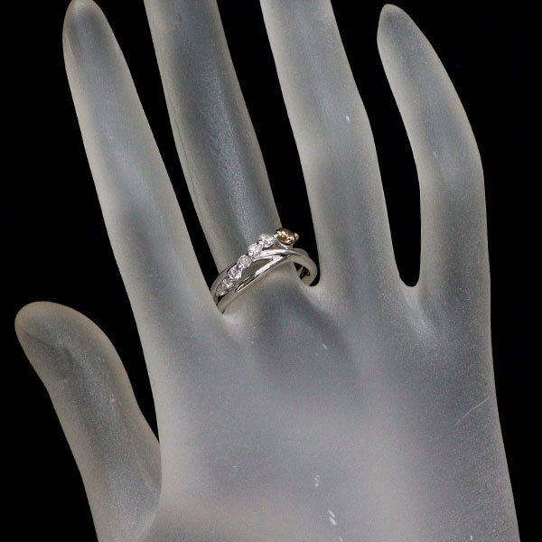 K18WG Brown/colorless diamond ring 0.40ct