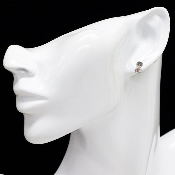 希少 Pt950/ Pt900 ペアシェイプカット 天然ピンク ダイヤモンド ピアス 0.160ct FDP VS1-2 D0.10ct