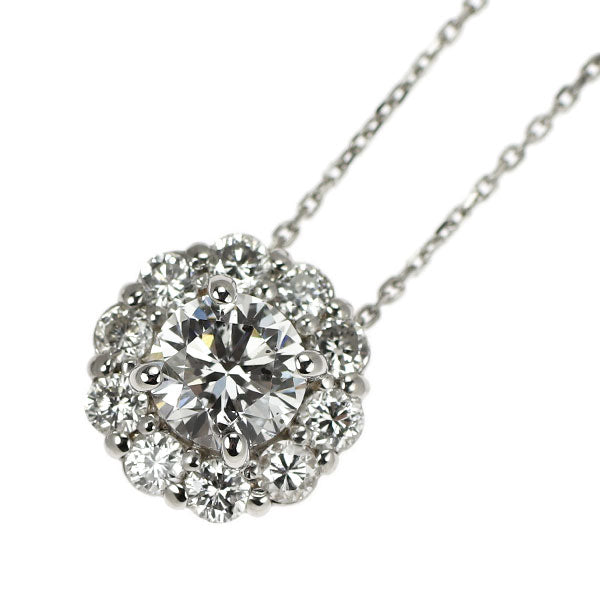 Pt950/ Pt850 ダイヤモンド ペンダントネックレス 0.390ct E SI2 G D0.25ct