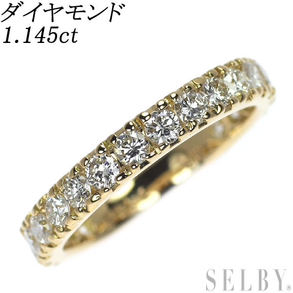 K18YG Diamond Ring 1.145ct Semi-Eternity