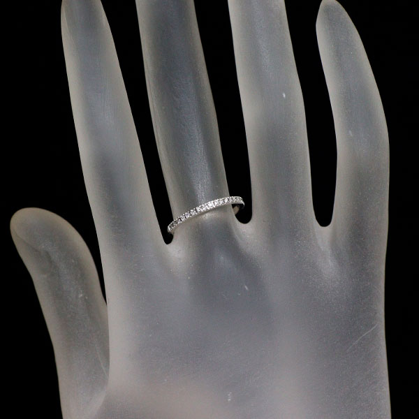 K18WG ダイヤモンド リング 0.12ct ハーフエタニティ