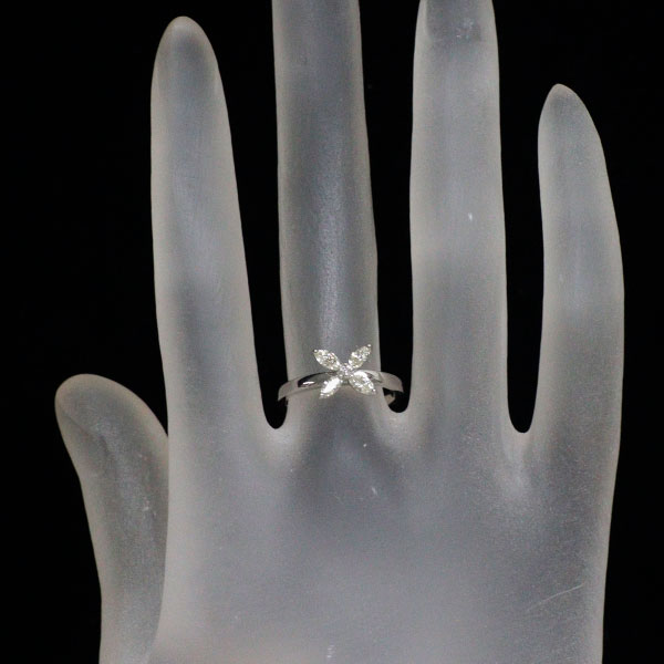 MJC K18WG ダイヤモンド  リング 0.31ct D0.01ct