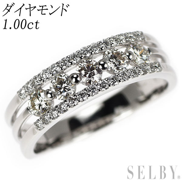Pt900 Diamond Ring 1.00ct