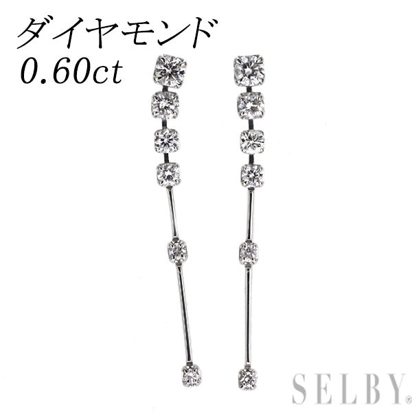 Pt900/ Pt850 ダイヤモンド ピアス 0.60ct