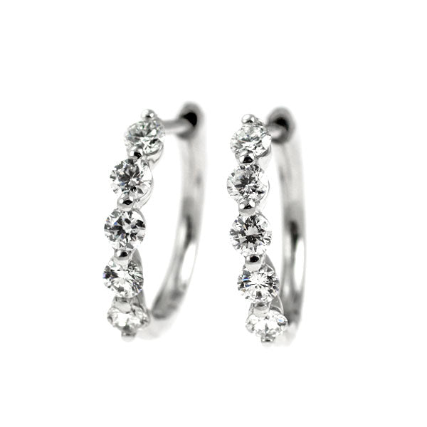 Pt900 ダイヤモンド ピアス 0.54ct フープ