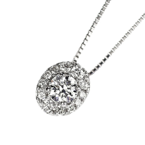 Pt900/ Pt850 ダイヤモンド ペンダントネックレス 0.197ct D0.11ct