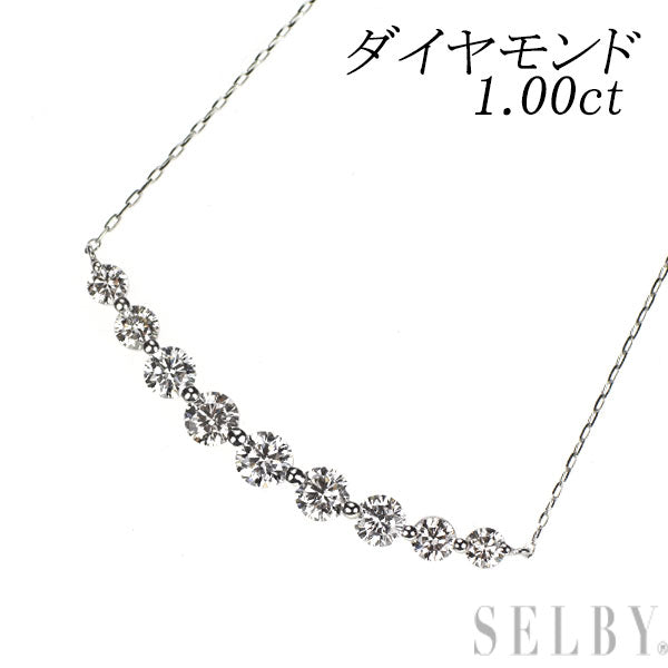 Pt950/ Pt900 ダイヤモンド ペンダントネックレス 1.00ct