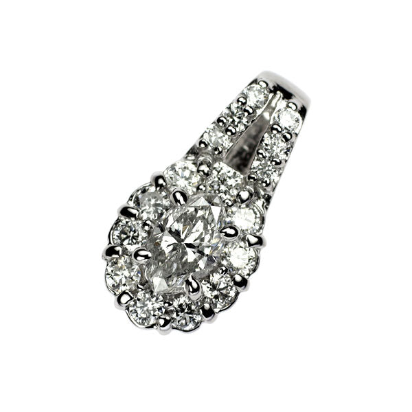 Pt900 マーキス ダイヤモンド ペンダントトップ 0.31ct D0.28ct