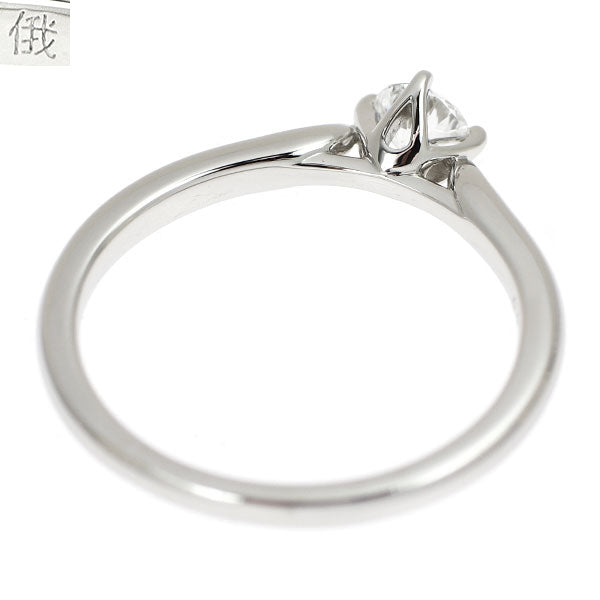 俄 Pt950 ダイヤモンド リング 0.21ct D IF 3EX 睡蓮