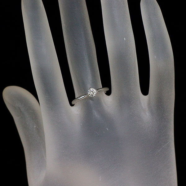 俄 Pt950 ダイヤモンド リング 0.21ct D IF 3EX 睡蓮