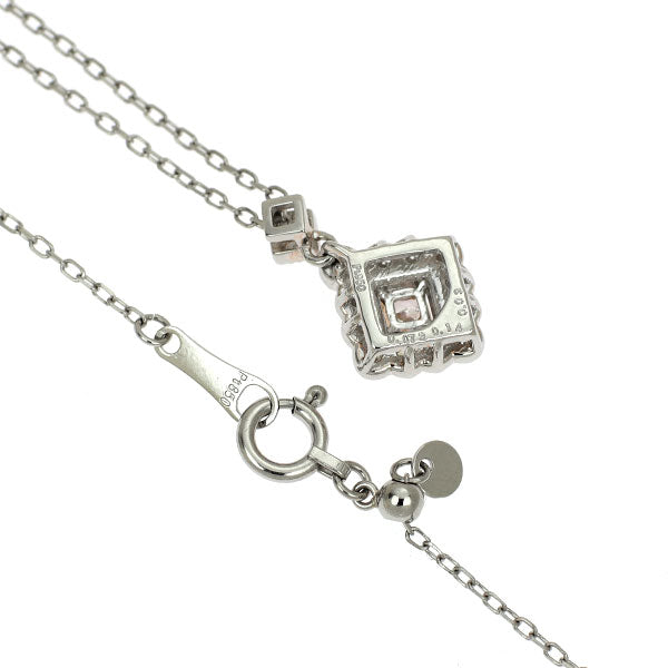 Pt850/Pt950 天然ピンク/カラーレス ダイヤモンド ペンダントネックレス 0.073ct D0.17ct