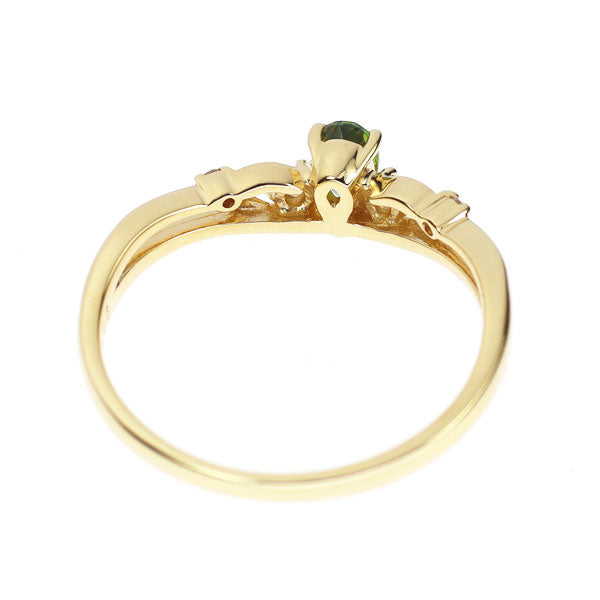 K18YG スフェーン ダイヤモンド リング 0.21ct D0.05ct