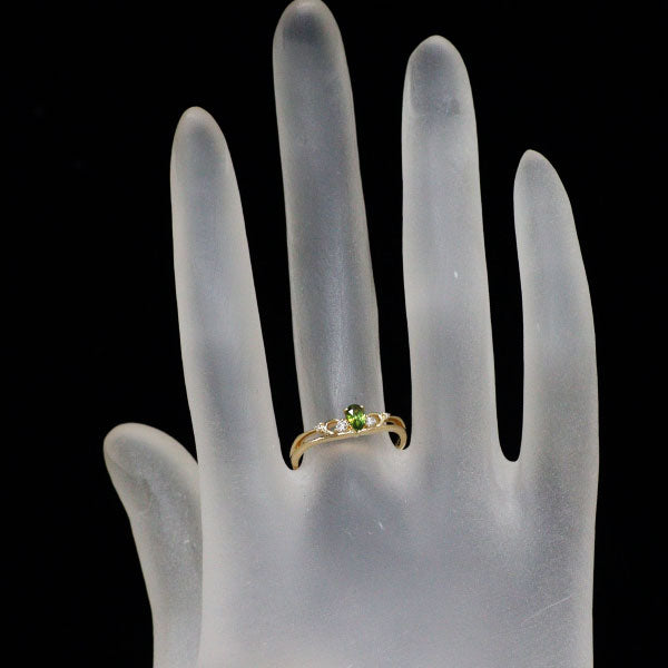 K18YG スフェーン ダイヤモンド リング 0.21ct D0.05ct