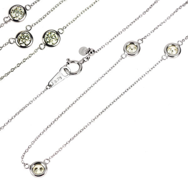 Pt850 ダイヤモンド ペンダントネックレス 0.70ct ステーション