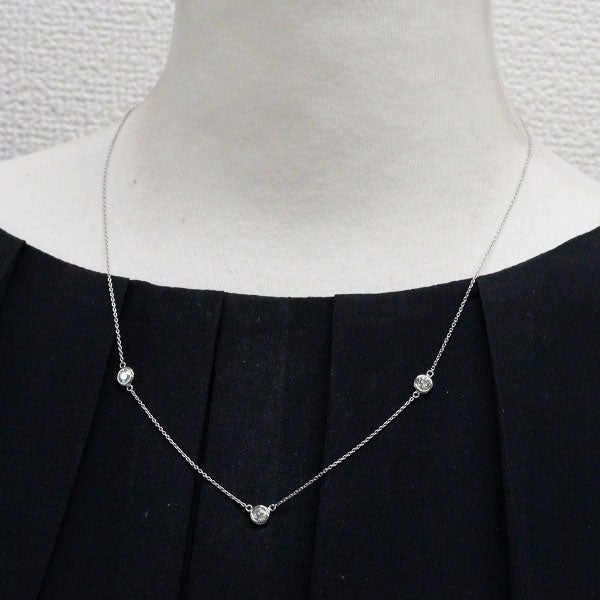 Pt850 ダイヤモンド ペンダントネックレス 0.70ct ステーション