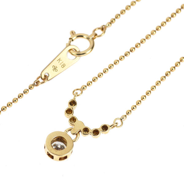 K18YG diamond pendant necklace 0.27ct