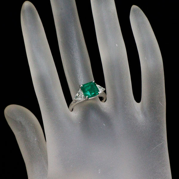 ミキモト Pt900 コロンビア産 minor/マイナー ムゾグリーン/オールドマイン エメラルド ダイヤモンド リング 2.31ct D0.86ct 《セルビー銀座店》【中古】