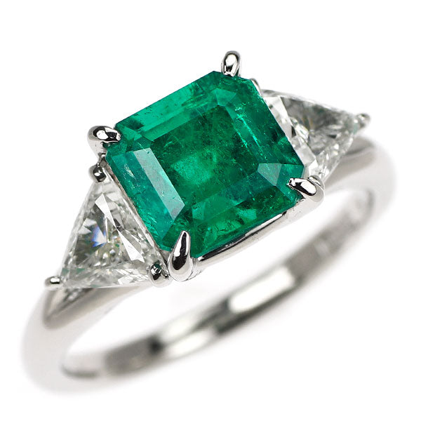 ミキモト Pt900 コロンビア産 minor/マイナー ムゾグリーン/オールドマイン エメラルド ダイヤモンド リング 2.31ct D0.86ct 《セルビー銀座店》【中古】