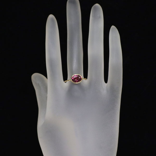 K18YG Rhodolite Garnet Ring 1.75ct