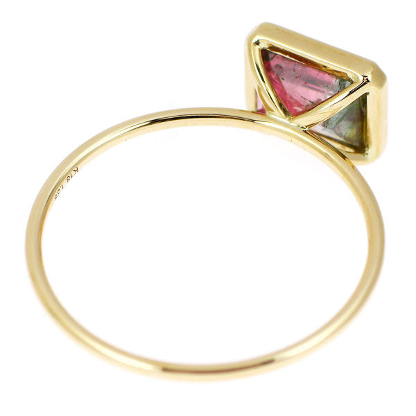K18YG パーティーカラードトルマリン リング 1.36ct