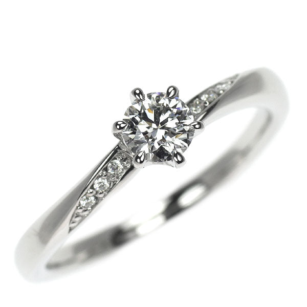 4℃ Pt950 Diamond Ring 0.265ct D VS2 3EXHC