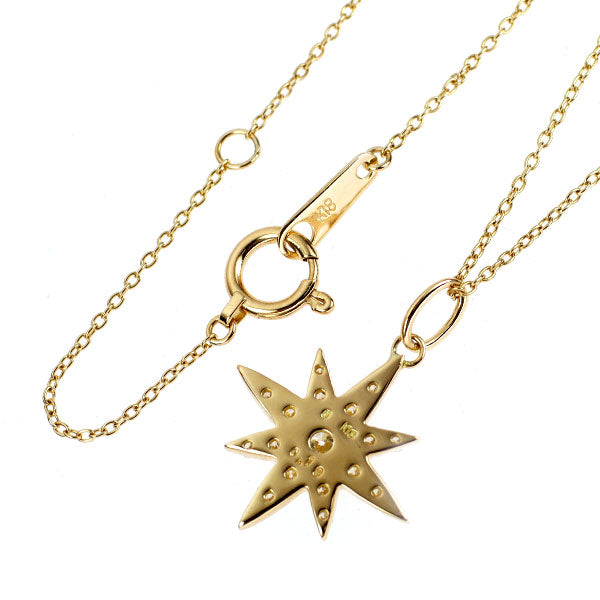K18YG diamond pendant necklace 0.19ct