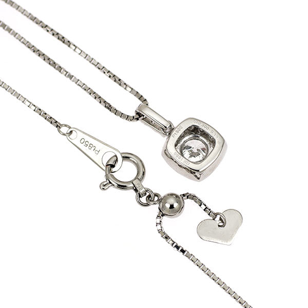 Pt900/ Pt850 ダイヤモンド ペンダントネックレス 0.300ct D0.13ct