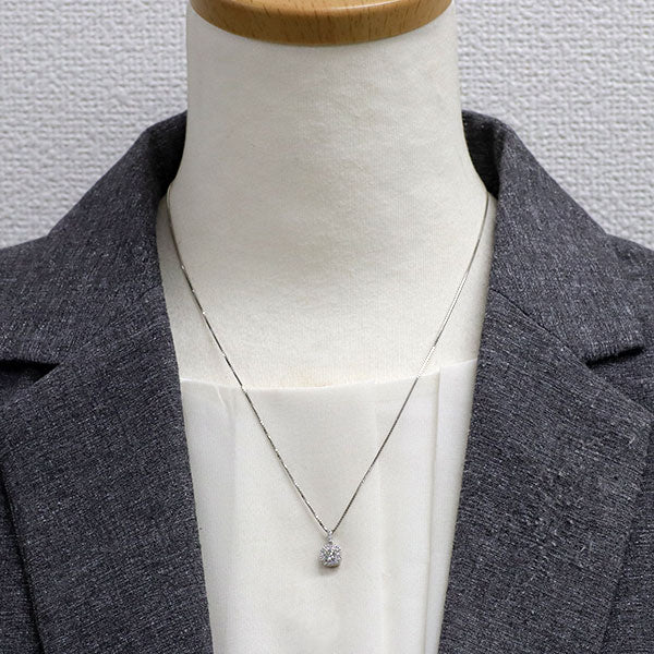 Pt900/ Pt850 ダイヤモンド ペンダントネックレス 0.300ct D0.13ct
