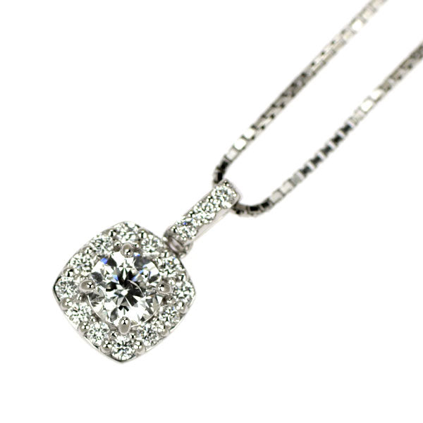Pt900/ Pt850 ダイヤモンド ペンダントネックレス 0.300ct D0.13ct