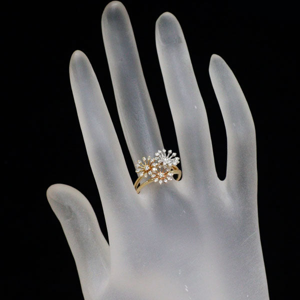 K18YG/WG/PG Diamond Ring 0.50ct Flower
