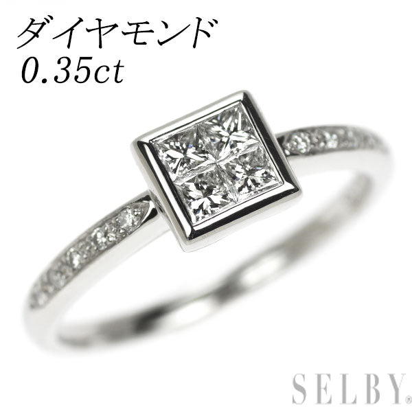 Pt900 ダイヤモンド リング 0.35ct ミステリーセッティング