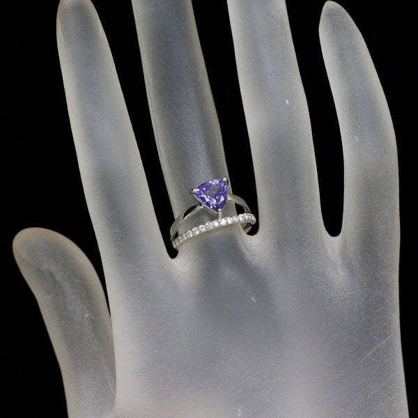 Pt900 タンザナイト ダイヤモンド リング 1.16ct D0.18ct